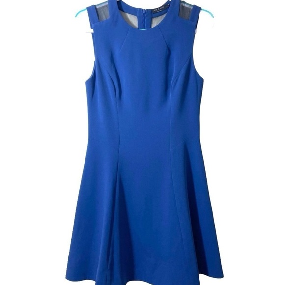 Rag & Bone Sleeveless Ruby Dress in Blue Fit Flare Mesh Back Zipper MSRP  $475 6 - Picture 14 of 14